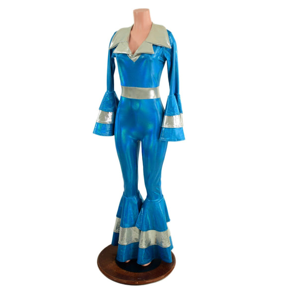 Dancing Queen Multi Tiered Bell Bottoms and Waistband Catsuit - Coquetry Clothing