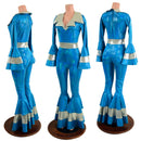 Dancing Queen Multi Tiered Bell Bottoms and Waistband Catsuit - Coquetry Clothing