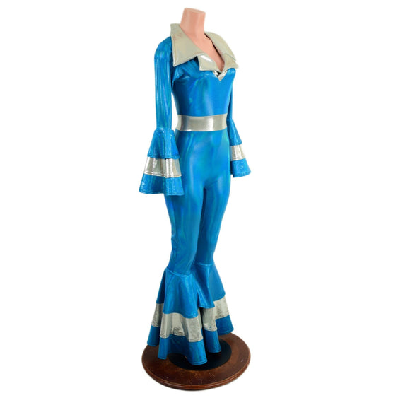 Dancing Queen Multi Tiered Bell Bottoms and Waistband Catsuit - Coquetry Clothing