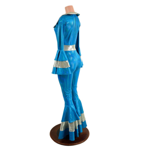 Dancing Queen Multi Tiered Bell Bottoms and Waistband Catsuit - Coquetry Clothing