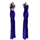 Purple Velvet Twist Back Stilting Costume-7
