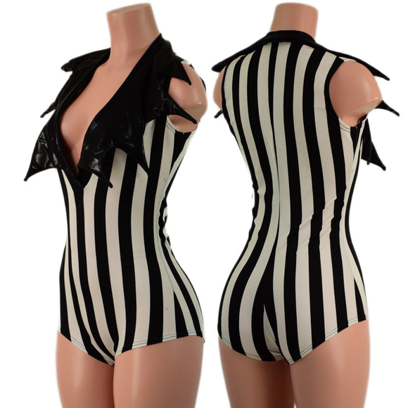 Demonica Collared Romper - Coquetry Clothing