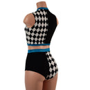 Diamond, Black Mystique, and Peacock Crop and Siren Shorts Set - Coquetry Clothing