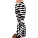 Diamond Print High Waist Bell Bottom Flares - Coquetry Clothing