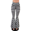 Diamond Print High Waist Bell Bottom Flares - Coquetry Clothing