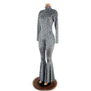 Distortion Velvet Bell Bottom Catsuit - Coquetry Clothing