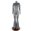 Distortion Velvet Bell Bottom Catsuit - Coquetry Clothing
