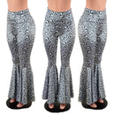 Distortion Velvet High Waist Bell Bottom Flares - Coquetry Clothing