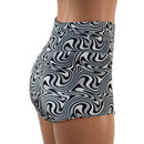 Distortion Velvet High Waist Shorts - Coquetry Clothing