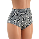 Distortion Velvet High Waist Siren Shorts - Coquetry Clothing