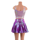Double Slit Flip Skirt and Laceup Crop Tank Set - Coquetry Clothing