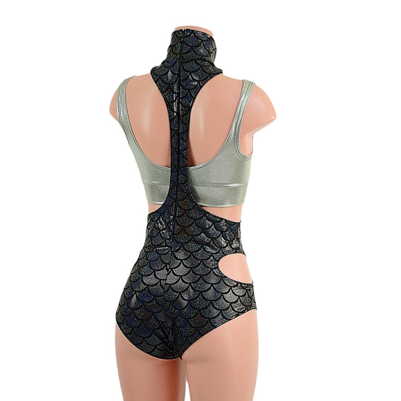 Dragon Scale UFO suit with Hipnotic Cutouts and Starlette Bralette - Coquetry Clothing