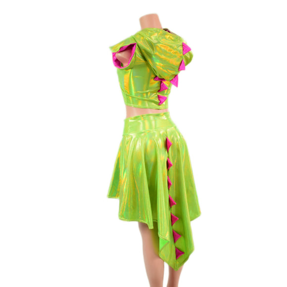 Dragon Tail Skirt and Crop Top Set - Coquetry Clothing
