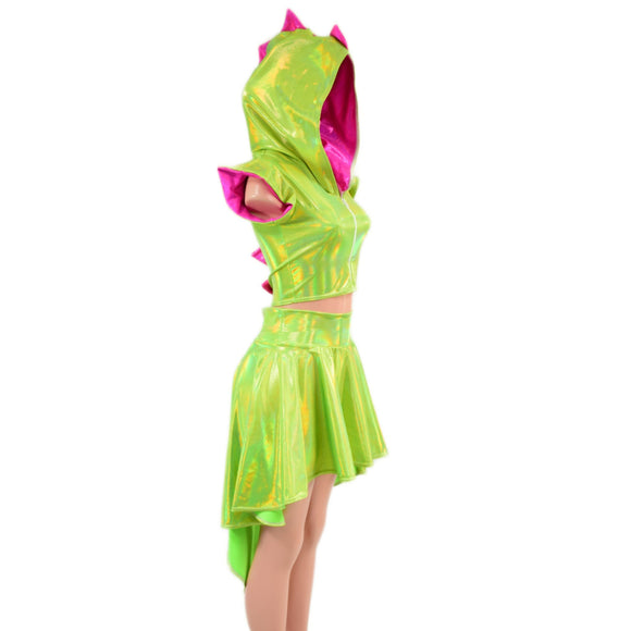 Dragon Tail Skirt and Crop Top Set - Coquetry Clothing