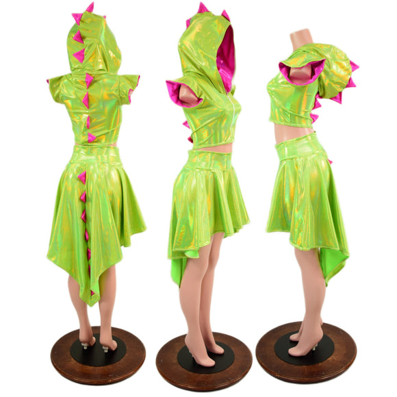 Dragon Tail Skirt and Crop Top Set - Coquetry Clothing