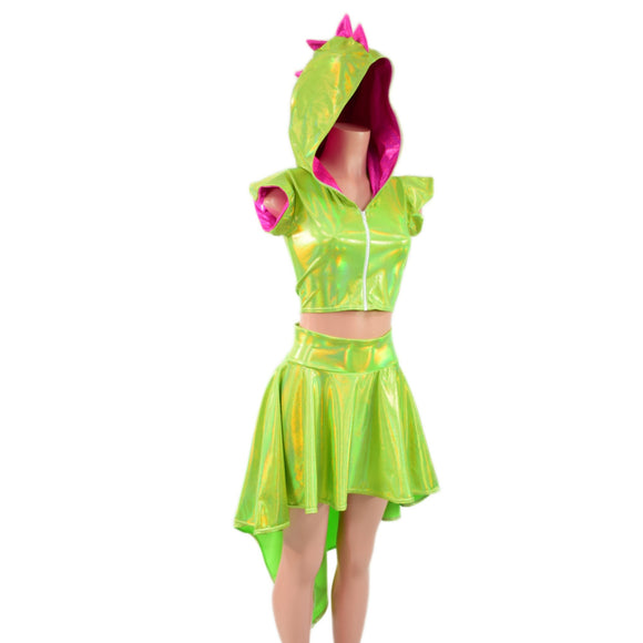 Dragon Tail Skirt and Crop Top Set - Coquetry Clothing