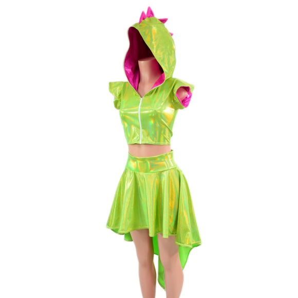 Dragon Tail Skirt and Crop Top Set - Coquetry Clothing