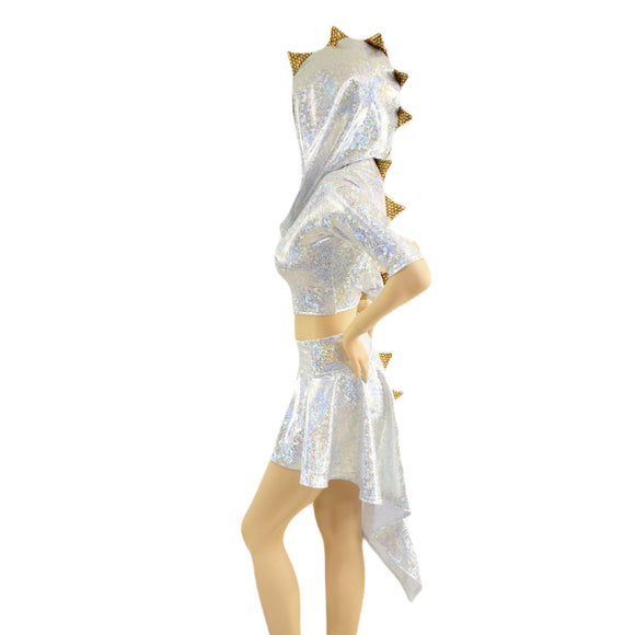 Dragon Tail Skirt & Crop Hoodie Set - Coquetry Clothing