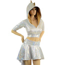 Dragon Tail Skirt & Crop Hoodie Set - Coquetry Clothing