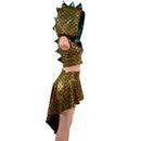 Dragon Tail Skirt & Crop Hoodie Set - Coquetry Clothing