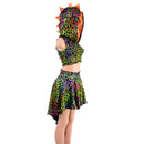 Dragon Tail Skirt & Crop Hoodie Set - Coquetry Clothing