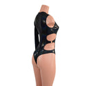 Asymetrical Brazilian Cut Romper with Oring Side Cutouts - 5