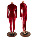 Elf Catsuit in Red Velvet - Coquetry Clothing