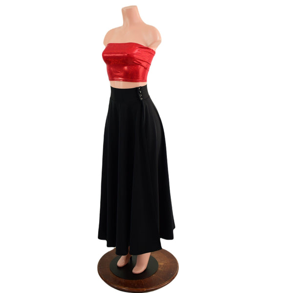 Smooth Black Spandex Breakaway Maxi Skirt (top sold separately) - 3