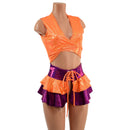 Ultra Mini Open Front Skirt and Wrap And Tie Skirt Set - Coquetry Clothing