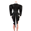 Faux Tux Romper with Tails, Tie, and Turtleneck - Coquetry Clothing
