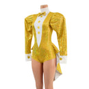 Faux Tux Romper with Tails, Tie, and Turtleneck - Coquetry Clothing