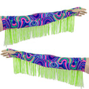 Fingerless Arm Warmer Gloves with Fringe - Coquetry Clothing