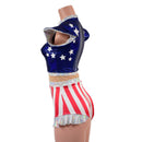Firecracker Patriotic Keyhole Romper with Nude Mesh Waistband - Coquetry Clothing