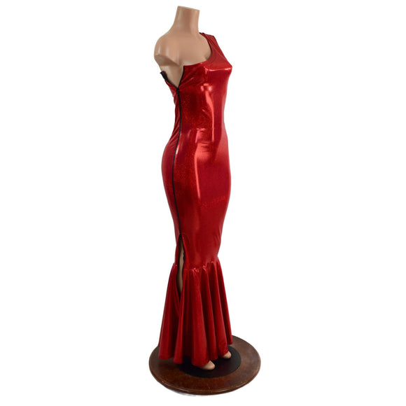 Fish Tail Gown with Fully Separating Burlesque Style Zipper - Coquetry Clothing
