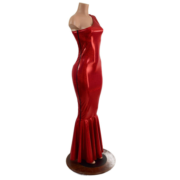 Fish Tail Gown with Fully Separating Burlesque Style Zipper - Coquetry Clothing