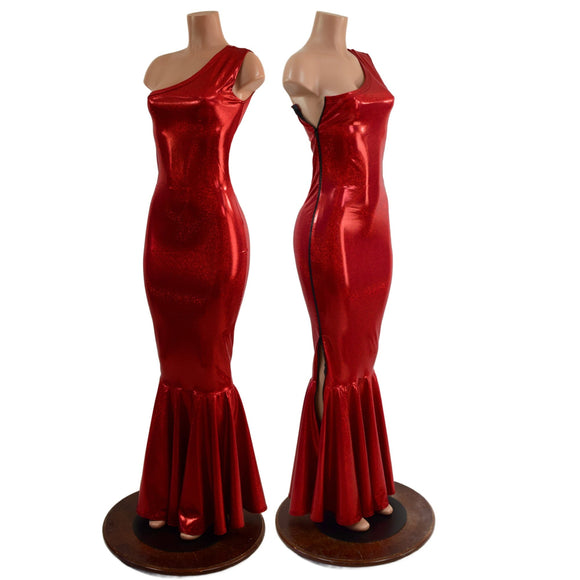 Fish Tail Gown with Fully Separating Burlesque Style Zipper - Coquetry Clothing