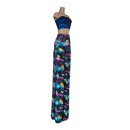 Fitted at the Hips Stilt Pants in UV Glow Galaxy - Coquetry Clothing