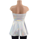 Flashbulb Holographic Laceup Peplum Top - Coquetry Clothing