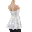 Flashbulb Holographic Laceup Peplum Top - Coquetry Clothing