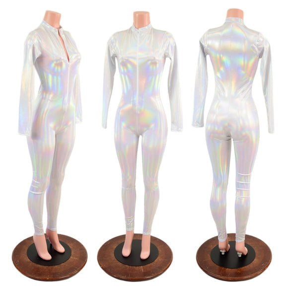 Flashbulb Holographic "Stella" Catsuit - Coquetry Clothing