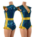 Flip Sleeve Paneled Romper - Coquetry Clothing