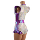 Flip Sleeve Paneled Romper - Coquetry Clothing