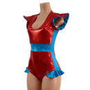 Flip Sleeve Paneled Romper - Coquetry Clothing