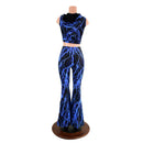 Front Lace Up High Waist Solar Flares and Wrap & Tie Hooded Crop - Coquetry Clothing