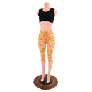 Front Laceup Capri Leggings in What The Floral - Coquetry Clothing