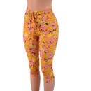 Front Laceup Capri Leggings in What The Floral - Coquetry Clothing