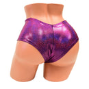 Fuchsia Sparkly Jewel Ultra Cheeky Booty Shorts - Coquetry Clothing