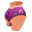 Fuchsia Sparkly Jewel Ultra Cheeky Booty Shorts - Coquetry Clothing