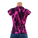 Full Length Top in Neon Pink Lightning - Coquetry Clothing
