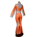 Rodeo Catsuit with Side Panels, Waistband, Fringe, Snap Cuffs and Yoke Collar - 3